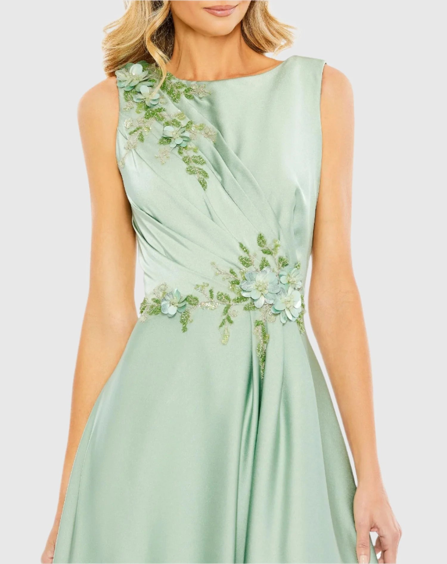 Green Floral Gown