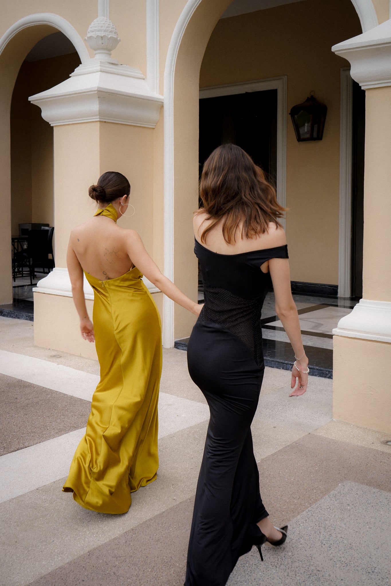 Asymmetrical Crisscross Halter Gown